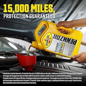 Pennzoil Platinum Full Synthetic 5W-20 Motor Oil, 5-Quart
