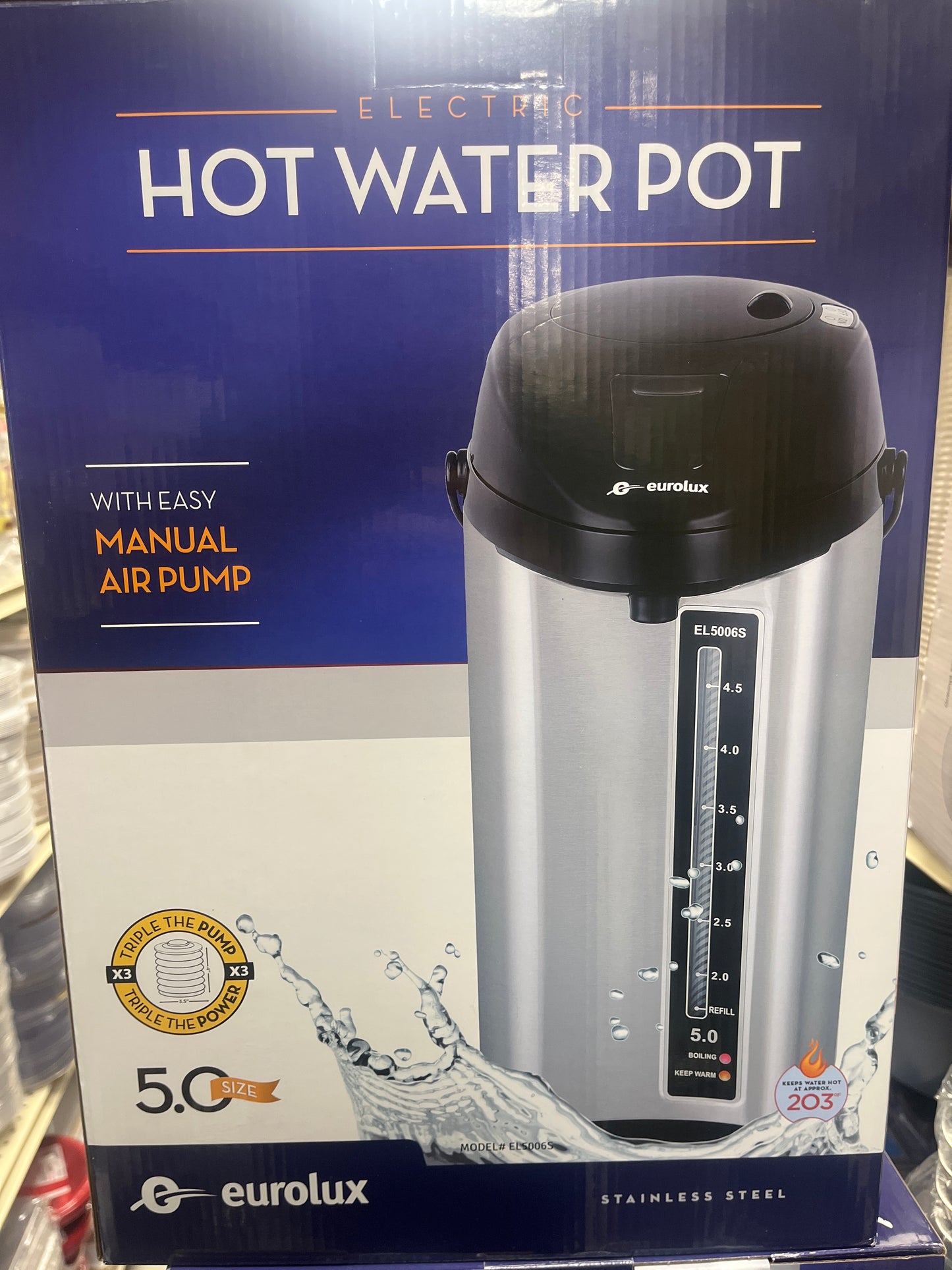 Eurolux hot water pot pump only
