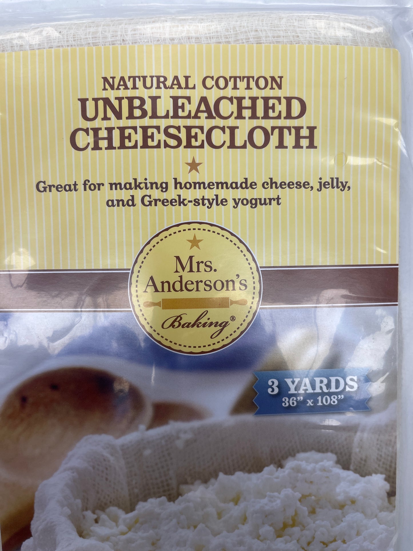 Mrs. Anderson s Baking Unbleached Cheesecloth, 3-Square Yards