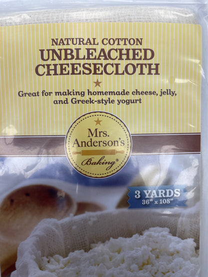 Mrs. Anderson s Baking Unbleached Cheesecloth, 3-Square Yards