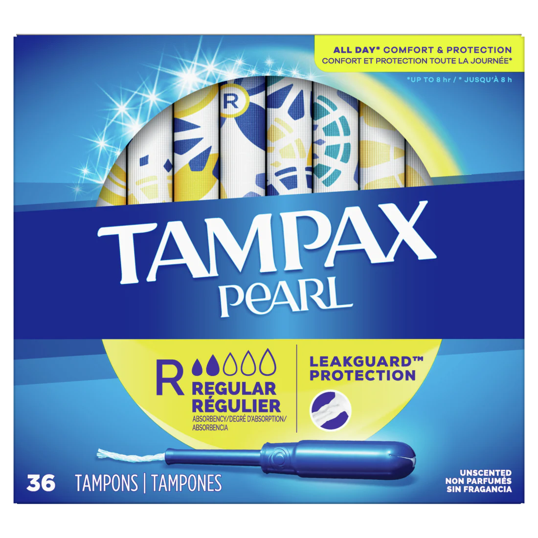 Tampax Pearl Tampons Regular Absorbency - 36ct