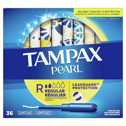 Tampax Pearl Tampons Regular Absorbency - 36ct