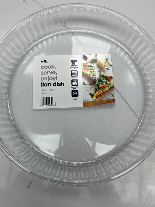 Glass round flat dish 10”