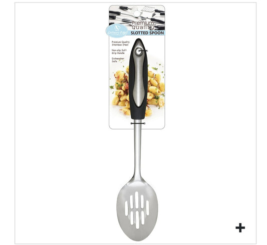 Cutlery edge spoon slotted stainless steel￼