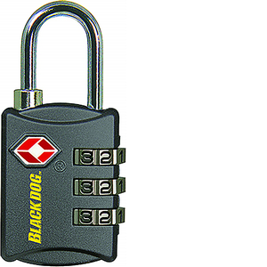 Padlock Comb 3Dial Black