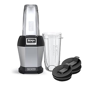 Ninja BL450C, Nutri Pro Personal Blender For Juices, Shakes & Smoothies, 18 and 24 Oz cups, Black/Silver, 900W (Canadian Version)
