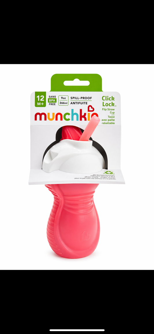 Munchkin Click Lock Flip Straw Cup 9oz