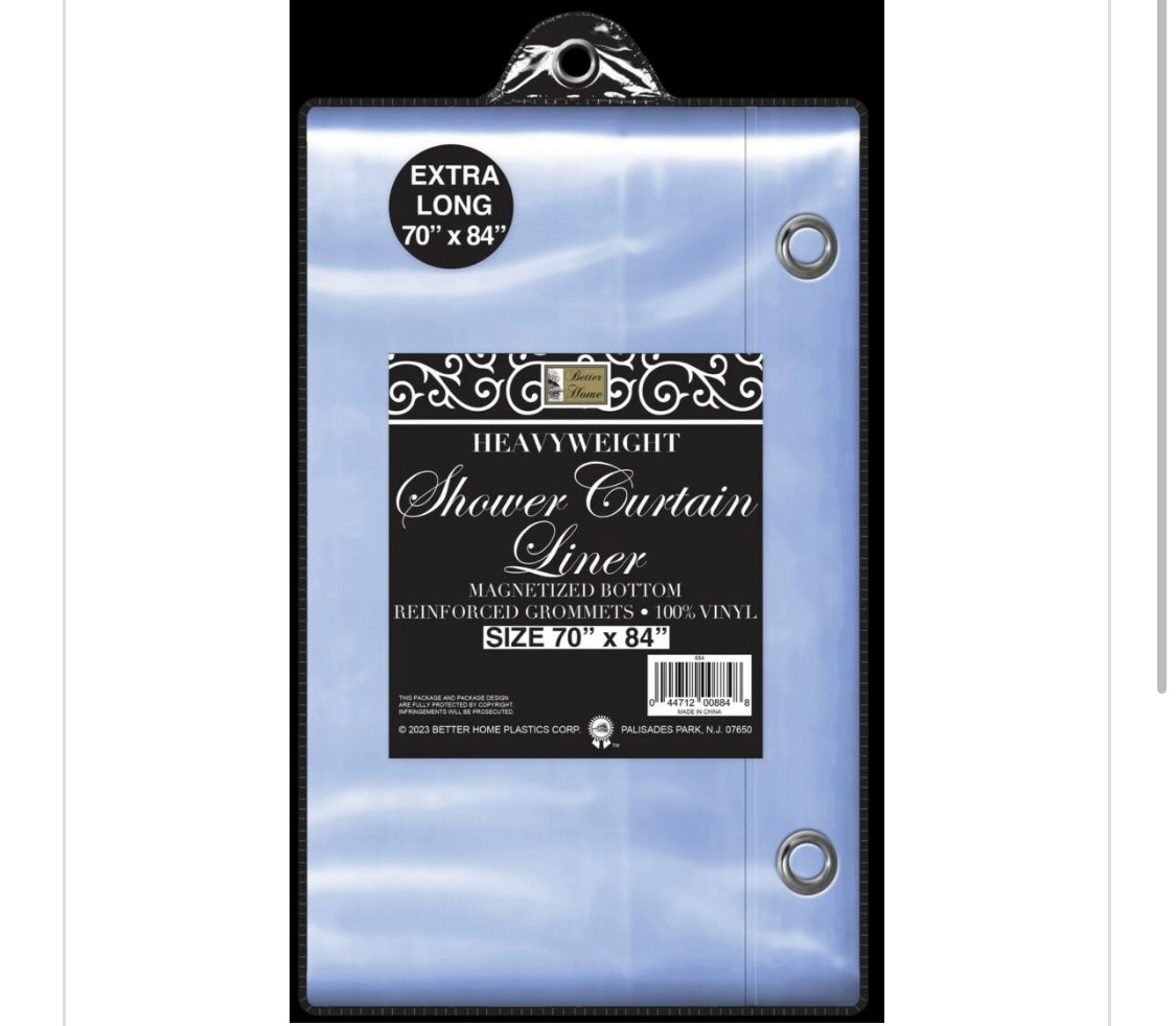 SHOWER CURTAIN-X-LONG 84″-CLR. 5 GAUGE VINYL