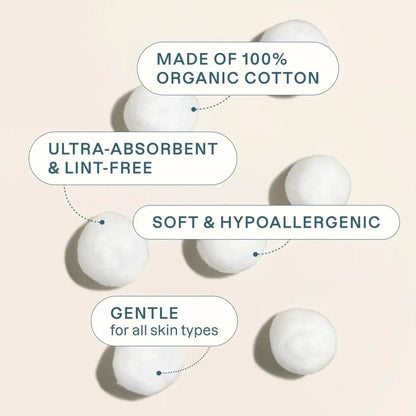 CLIGANIC organic jumbo cotton balls, 100 count