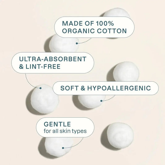 CLIGANIC organic jumbo cotton balls, 100 count