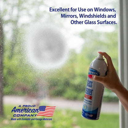 Sprayway Glass Cleaner Foaming Aerosol Spray, 19oz