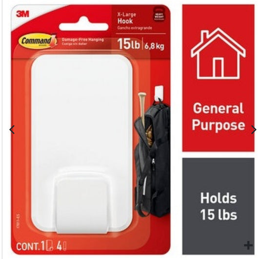 3M command, 15 pounds extra large hook ￼