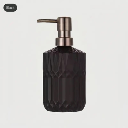 Facet Glass Soap Dispenser: Grey