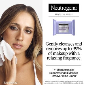 Neutrogena Makeup Remover Night Calming Cleansing Face Wipes, 25CT