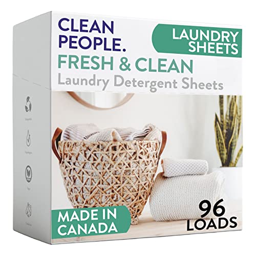 Clean people fresh clean 96 loads, laundry detergent sheets