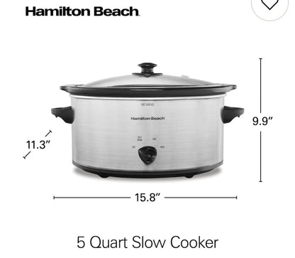 Hamilton Beach Slow Cooker 5Q