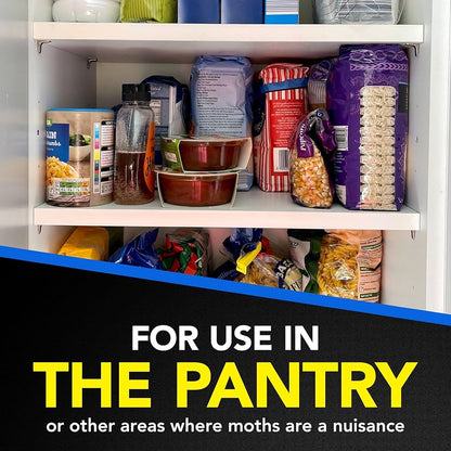 Raid Pantry Moth Traps for Food Storage Areas, 2 Pack, Indoor Sticky Fly Trap with Bait, No Insecticides, Controls Common Pantry Moths, Up to 6 Months Use, Open, Peel, Fold and Place