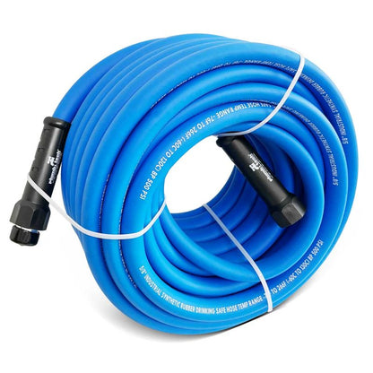 5/8" x 75' Industrial Grade Dual-Purpose Blue Synthetic Rubber Hose