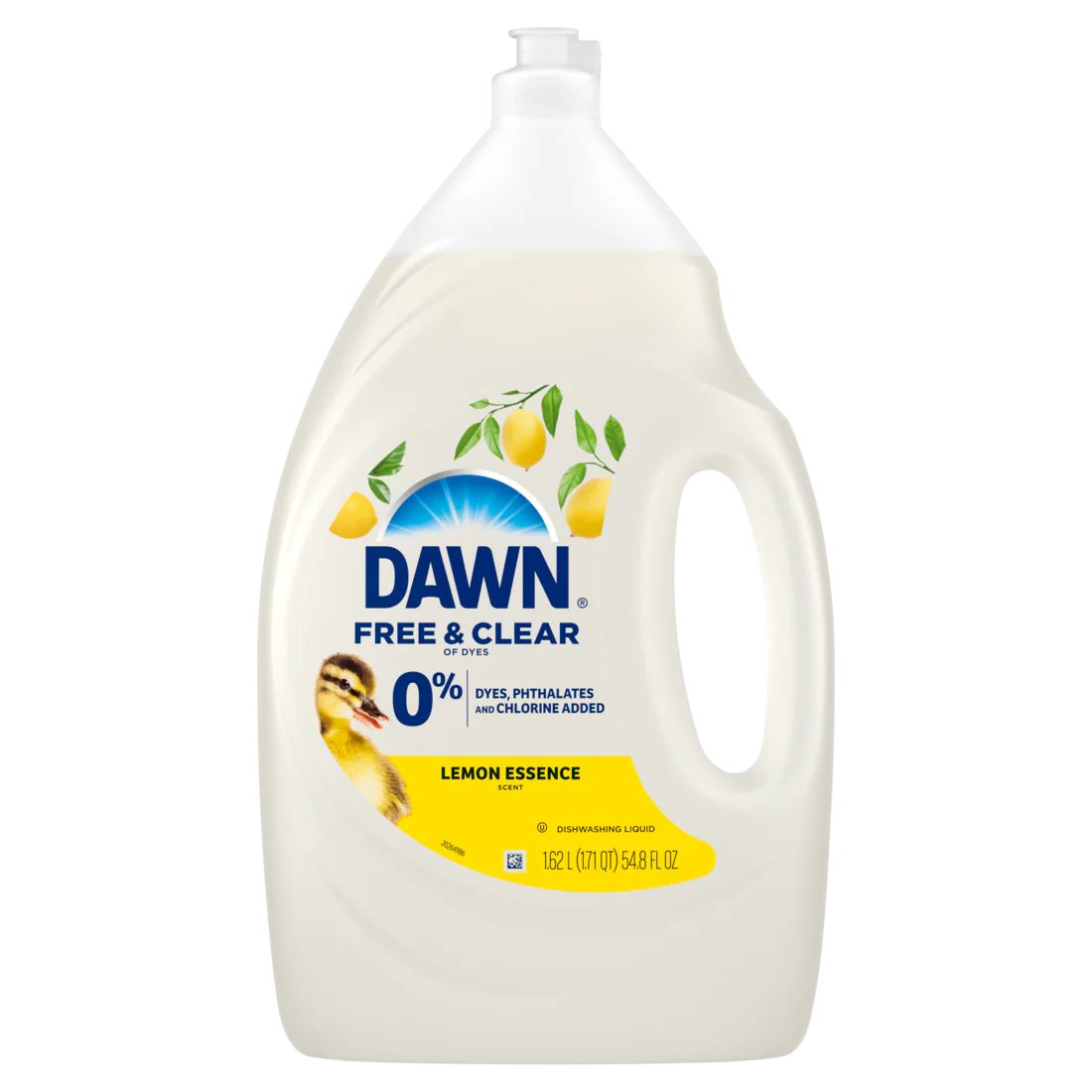 Dawn Free & Clear Dish Soap Liquid Dishwashing Liquid Grease Removal Lemon - 54.8oz