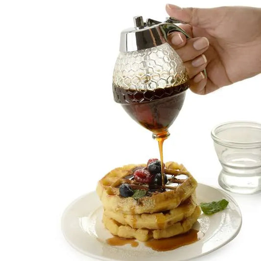 Honey/syrup dispenser hand trigger release