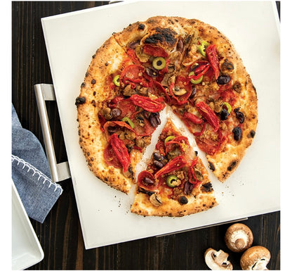 Deluxe Square Pizza Stone with Rack