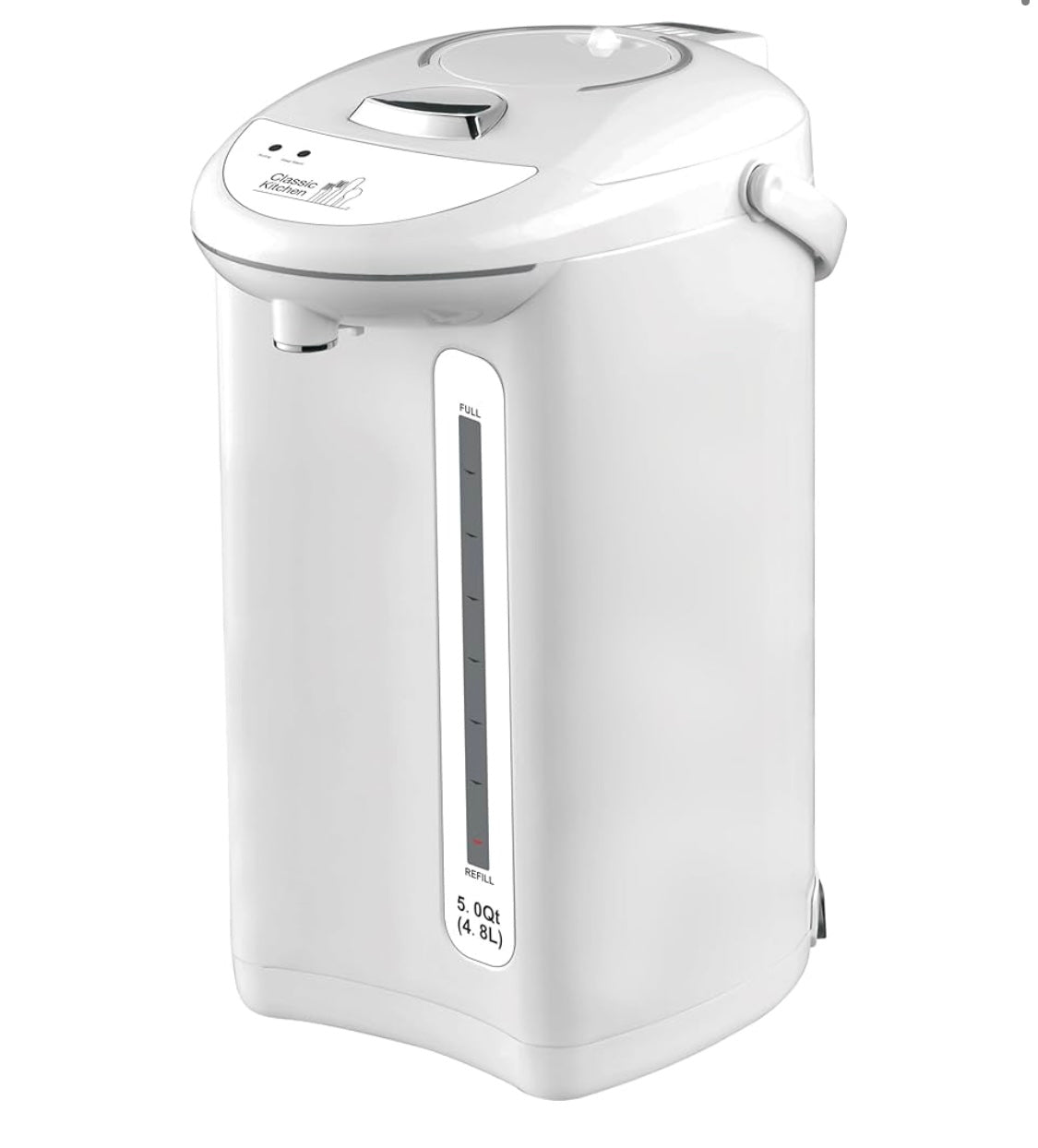Classic kitchen 5Q water kettle pot pump for Shabbat white