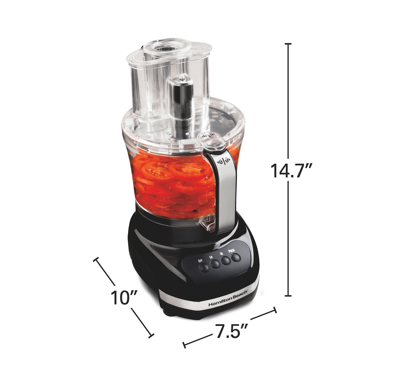 Hamilton Beach Big Mouth Duo Plus 12 Cup Food Processor & Vegetable Chopper with Additional Mini 4 Cup Bowl, Black (70580)