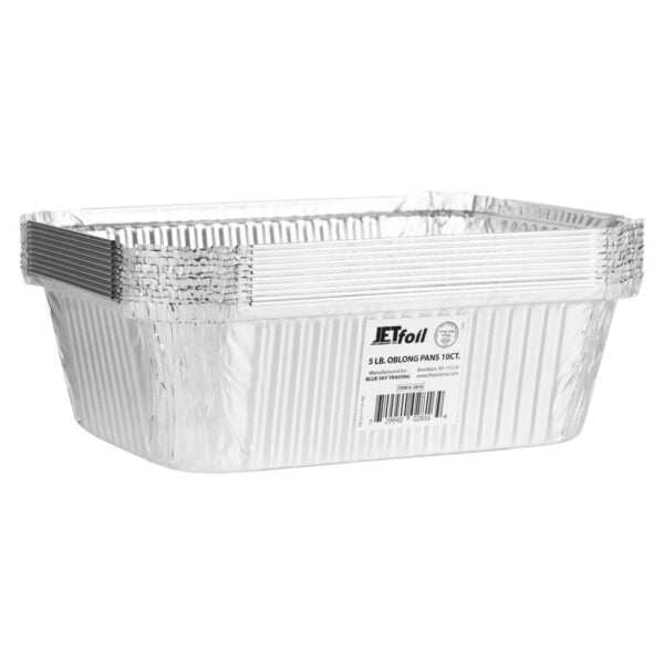 5 LB. Oblong 7X9 Aluminum Pans (10 Count)