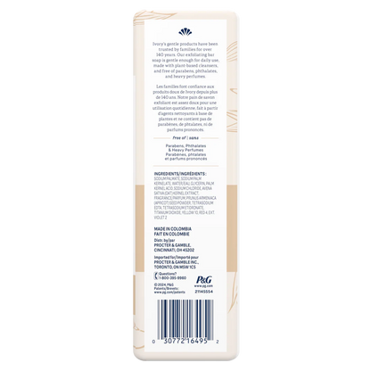 Ivory Gentle Exfoliating Bar Soap (8x3.17)oz