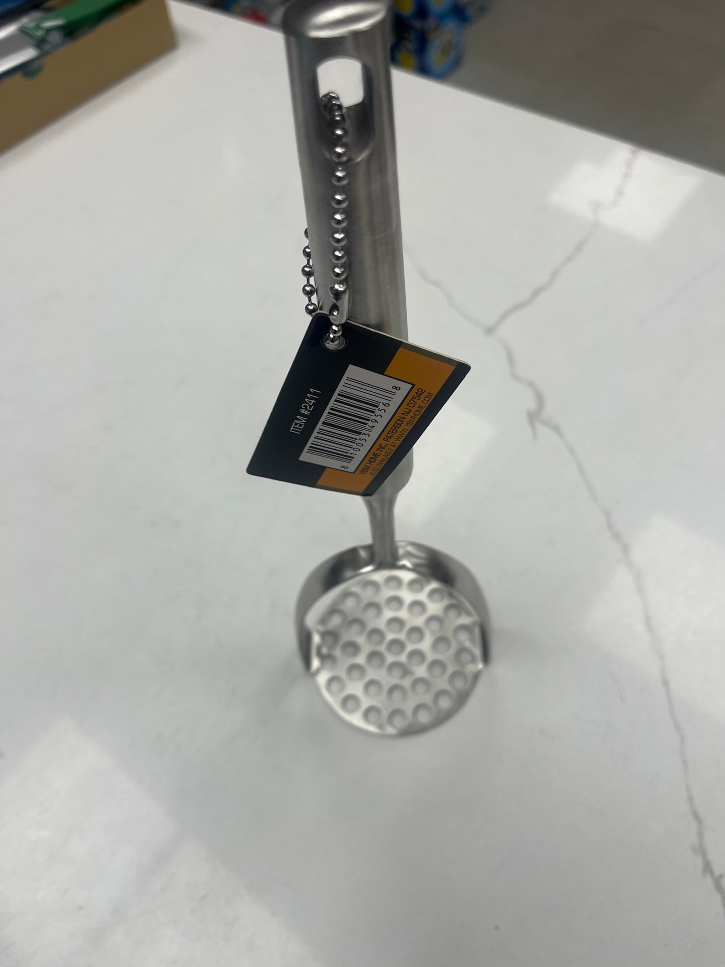 Stainless steel potato masher