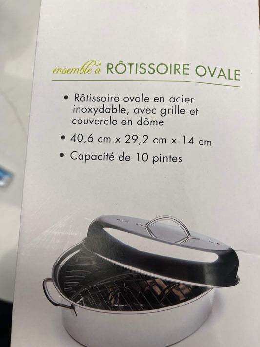 Stainless Steel Oval Roaster