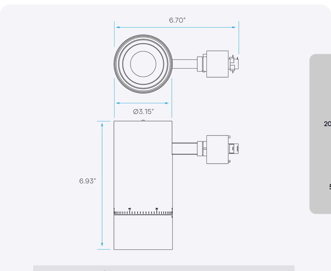 Luxrite LR43875 3" ZOOMABLE H-TRACK HEAD - 5 CCT SELECTABLE WHITE FINISH