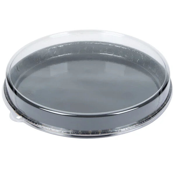 Solut 68155-CP 13" Bake and Show Black Oven Safe Takeout Cookie Tray / Pizza Tray with Lid