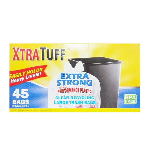 XTRATUFF Clear, recycling bags 45  30 Gallon