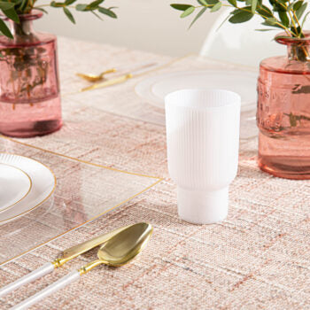 Ribbed Tumblers 12 oz Pearl