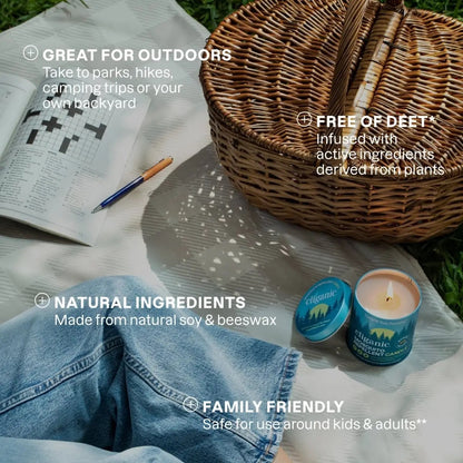 Cliganic Natural Mosquito Repellent Candle (Large 22oz)