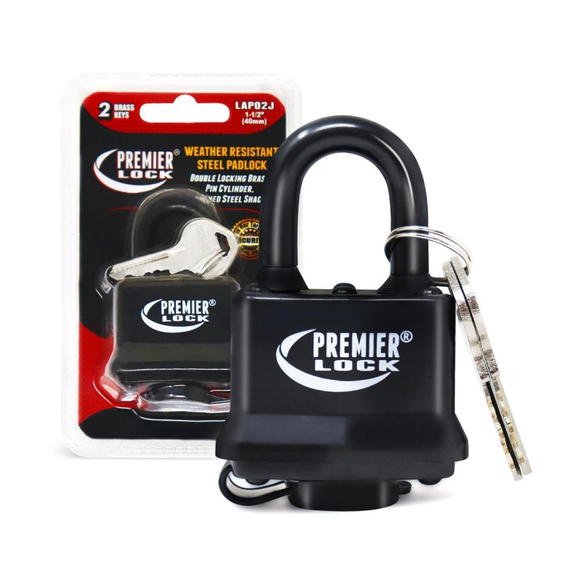 Weather resistant steel padlock