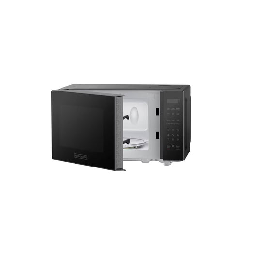 BLACK+DECKER EM031MFF–X2 ￼Digital Microwave Oven with Turntable Push-Button Door, Child Safety Lock, 1000W, 1.1cu.ft, Black 1.1 Cu.ft