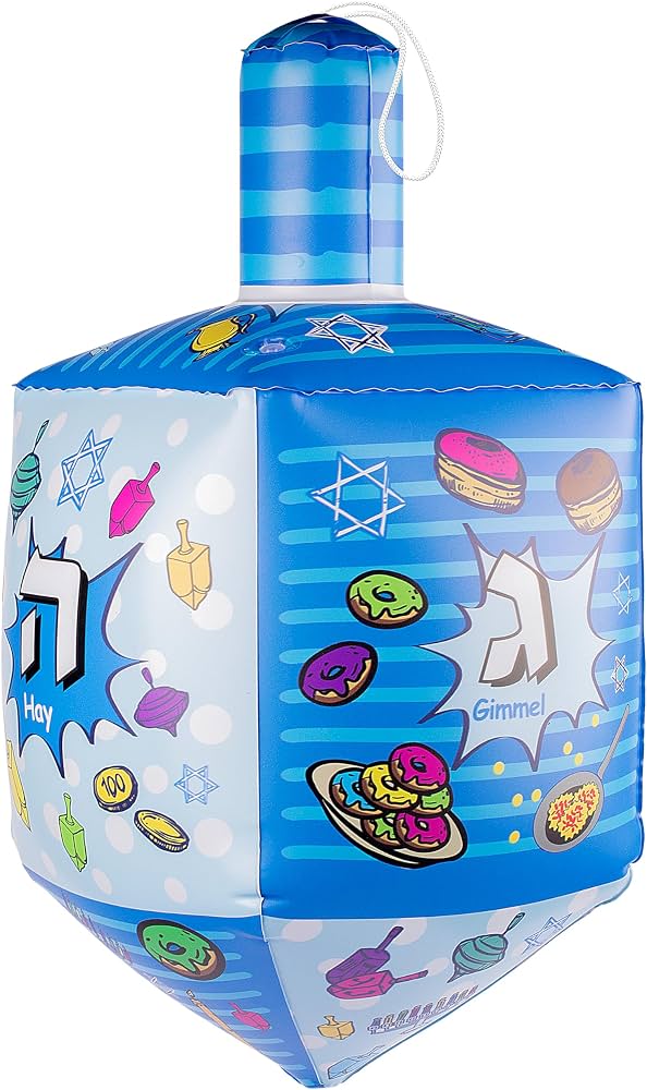 Hanukkah decal inflatable jumbo dreidel