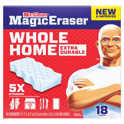 Mr. Clean Magic Eraser Whole Home Extra Durable Cleaning Sponges, 18ct.