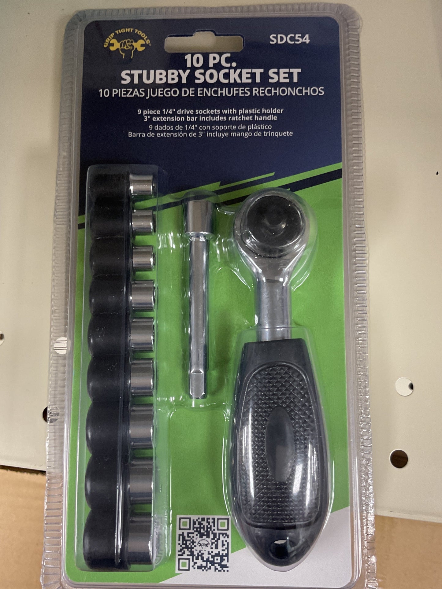 10pc Stubby Socket Set