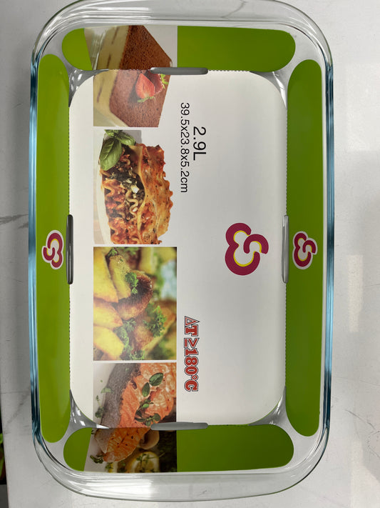 2.9L Oblong Glass Bakeware