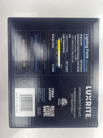 Luxrite LR23320 3inch recessed down light ￼