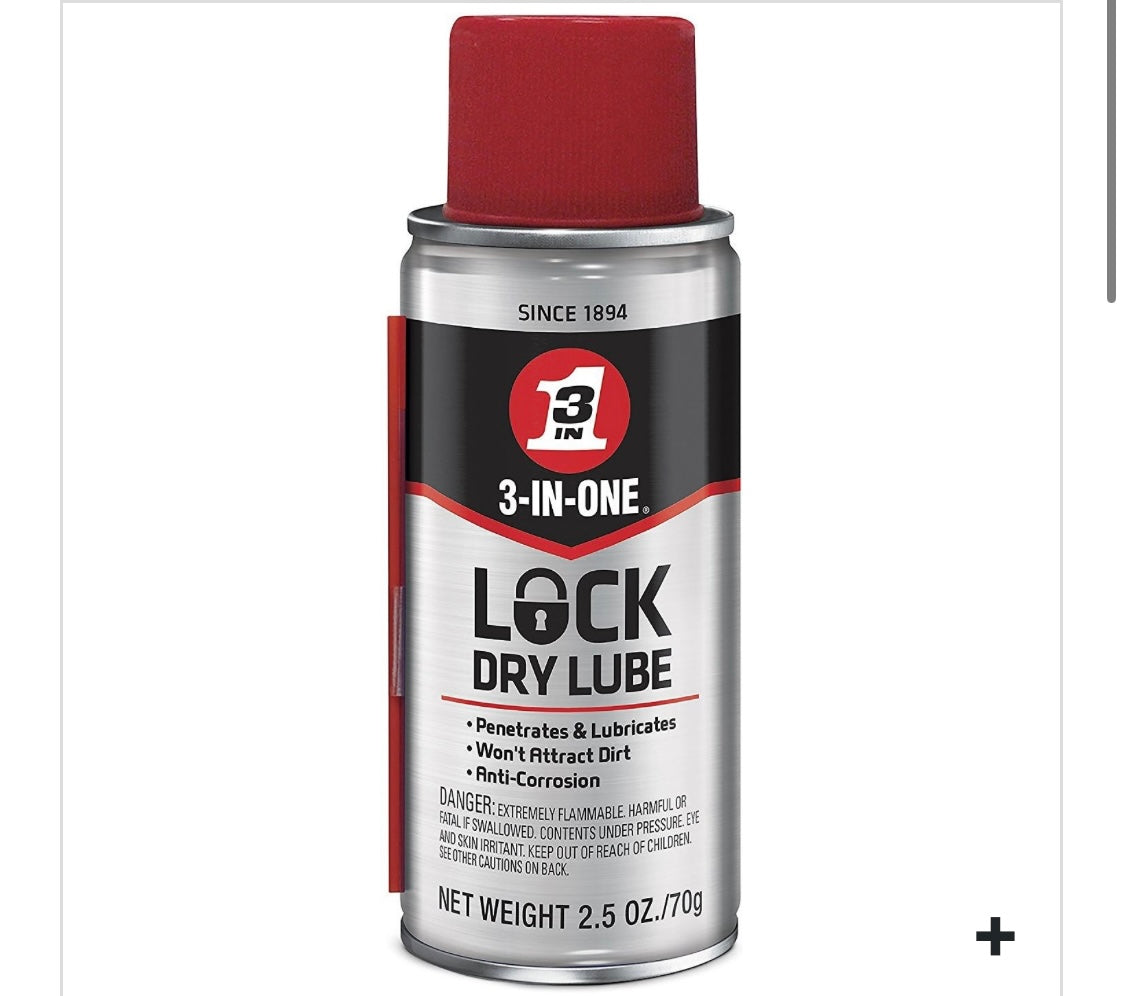 3in1 LOCK DRY LUBE-AEROSOL 2.5oz.