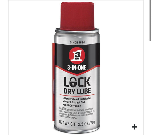 3in1 LOCK DRY LUBE-AEROSOL 2.5oz.