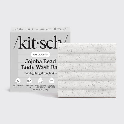 Kit•sch/ exfoliating jojoba bead body wash bar for dry, flaky and rough skin ￼