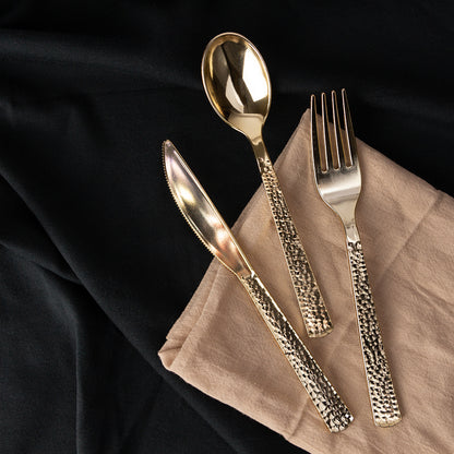 Pebble Cutlery Combo Gold (32 Count)