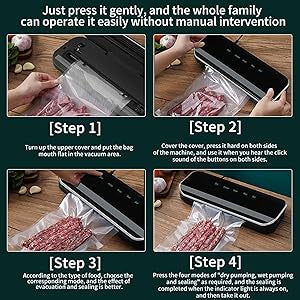 Vacuum Sealer Machine, Full Automatic Food Sealer, Vacuum Sealers Bags for Food Air Sealing System for Food Sealer Dry/Moist Food Preservation Modes