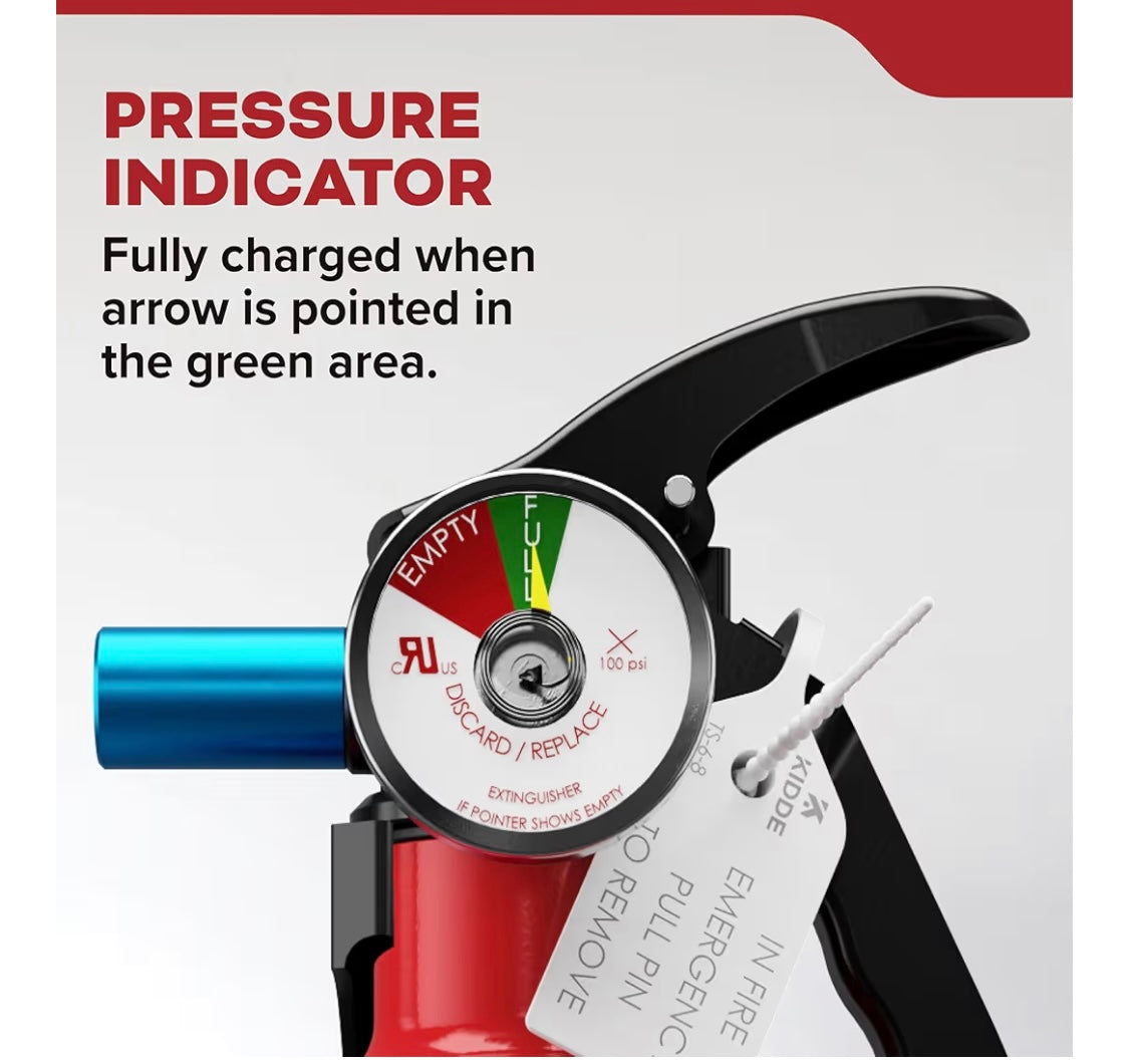 Kidde Basic Fire Extinguisher for Home, Office, Residential, Single-Use, 5BC