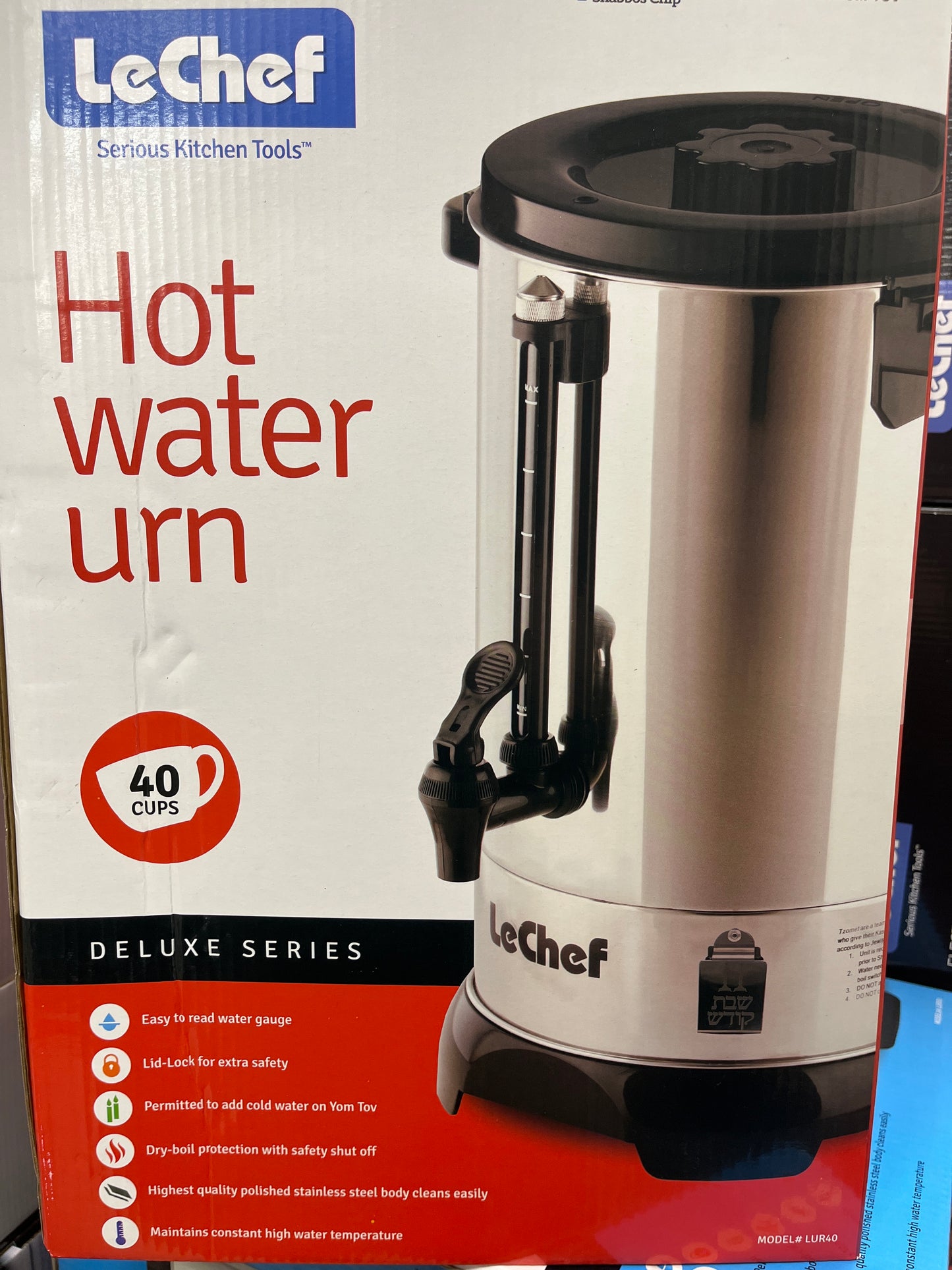 LeChef hot water urn 40 cups